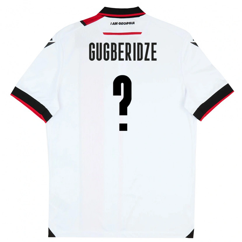 Danxen Mujer Camiseta Georgia Beka Gugberidze #0 Blanco Negro Rojo 1ª Equipación 26-28 La Camisa México