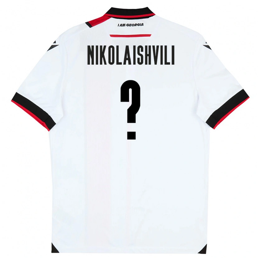 Danxen Mujer Camiseta Georgia Giorgi Nikolaishvili #0 Blanco Negro Rojo 1ª Equipación 26-28 La Camisa México