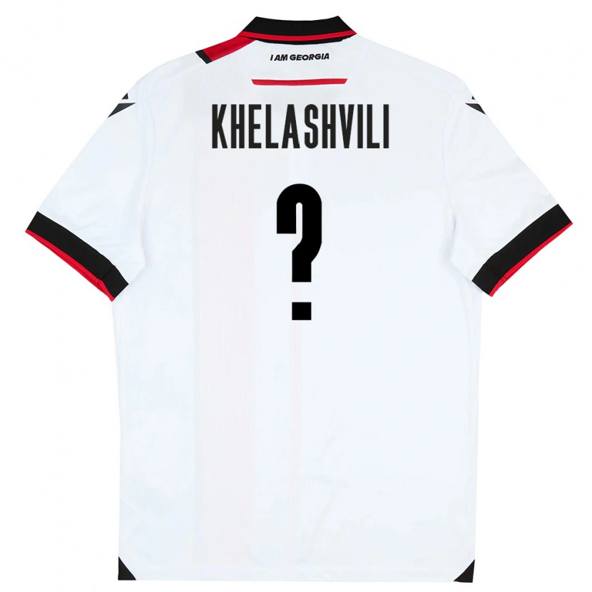 Danxen Mujer Camiseta Georgia Luka Khelashvili #0 Blanco Negro Rojo 1ª Equipación 26-28 La Camisa México