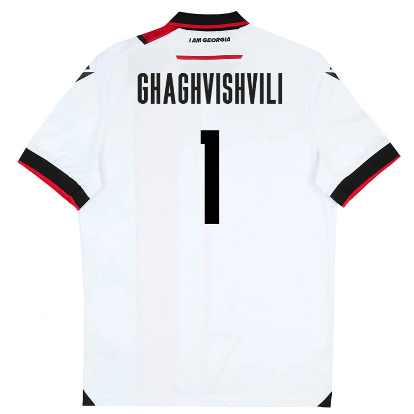 Danxen Mujer Camiseta Georgia Mate Ghaghvishvili #1 Blanco Negro Rojo 1ª Equipación 26-28 La Camisa México