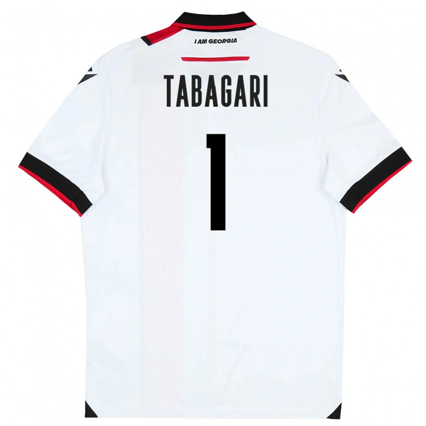 Danxen Mujer Camiseta Georgia Eka Tabagari #1 Blanco Negro Rojo 1ª Equipación 26-28 La Camisa México