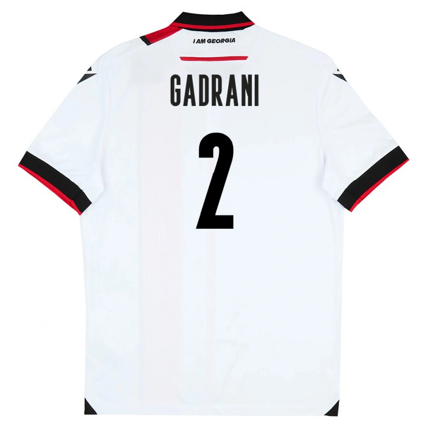 Danxen Mujer Camiseta Georgia Luka Gadrani #2 Blanco Negro Rojo 1ª Equipación 26-28 La Camisa México