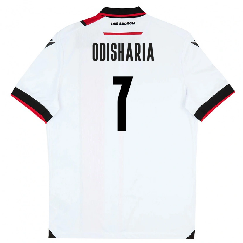 Danxen Mujer Camiseta Georgia Lasha Odisharia #7 Blanco Negro Rojo 1ª Equipación 26-28 La Camisa México