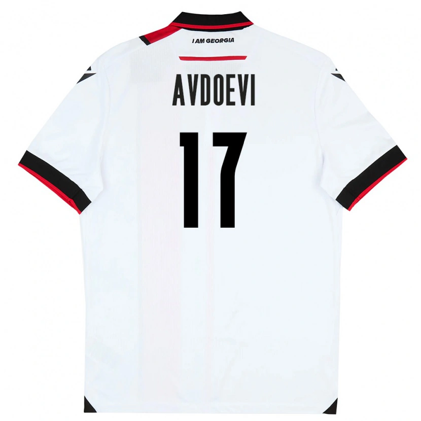 Danxen Mujer Camiseta Georgia Saba Avdoevi #17 Blanco Negro Rojo 1ª Equipación 26-28 La Camisa México