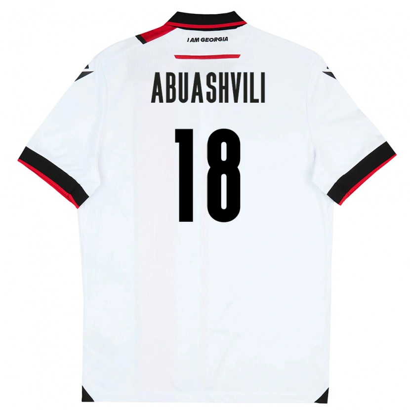 Danxen Mujer Camiseta Georgia Giorgi Abuashvili #18 Blanco Negro Rojo 1ª Equipación 26-28 La Camisa México