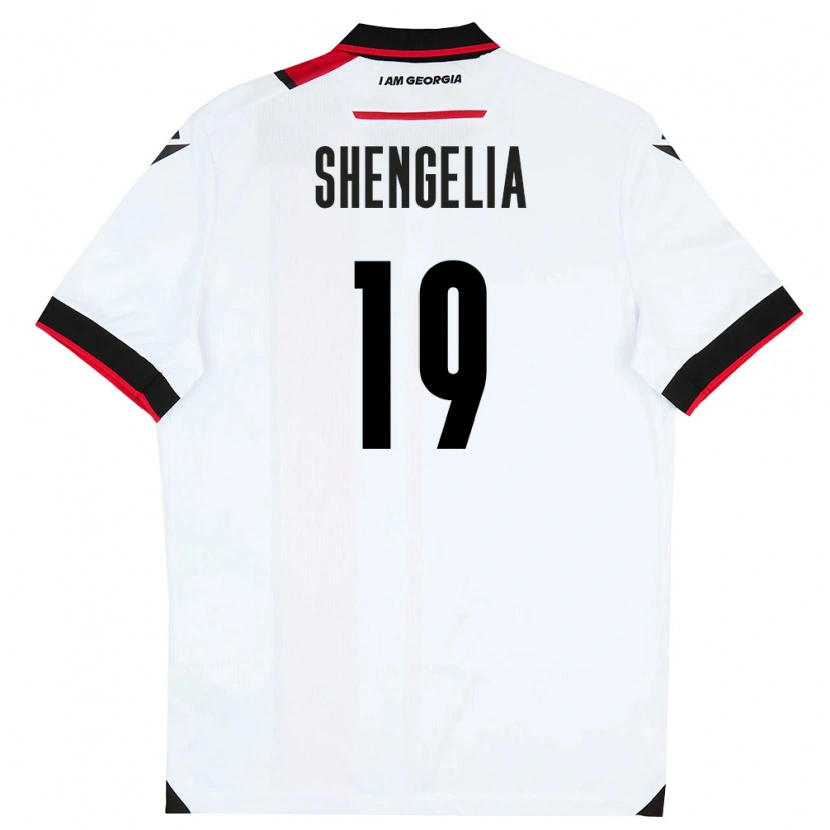 Danxen Mujer Camiseta Georgia Levan Shengelia #19 Blanco Negro Rojo 1ª Equipación 26-28 La Camisa México