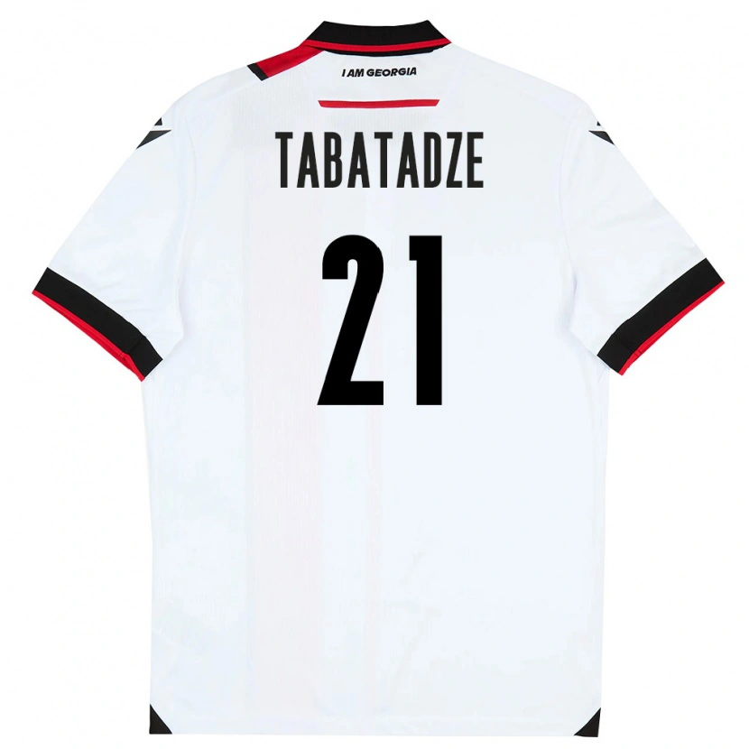 Danxen Mujer Camiseta Georgia Giorgi Tabatadze #21 Blanco Negro Rojo 1ª Equipación 26-28 La Camisa México