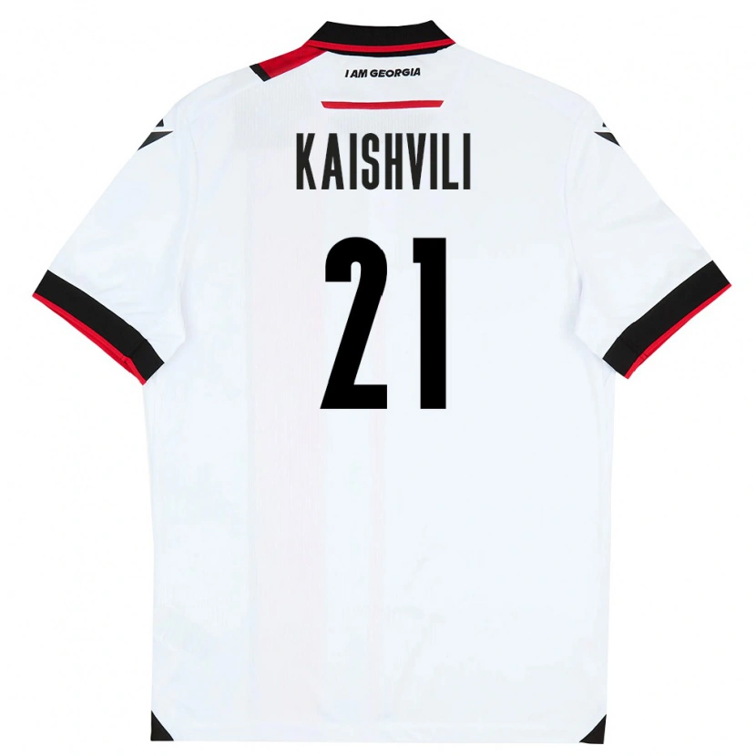 Danxen Mujer Camiseta Georgia Jamal Kaishvili #21 Blanco Negro Rojo 1ª Equipación 26-28 La Camisa México