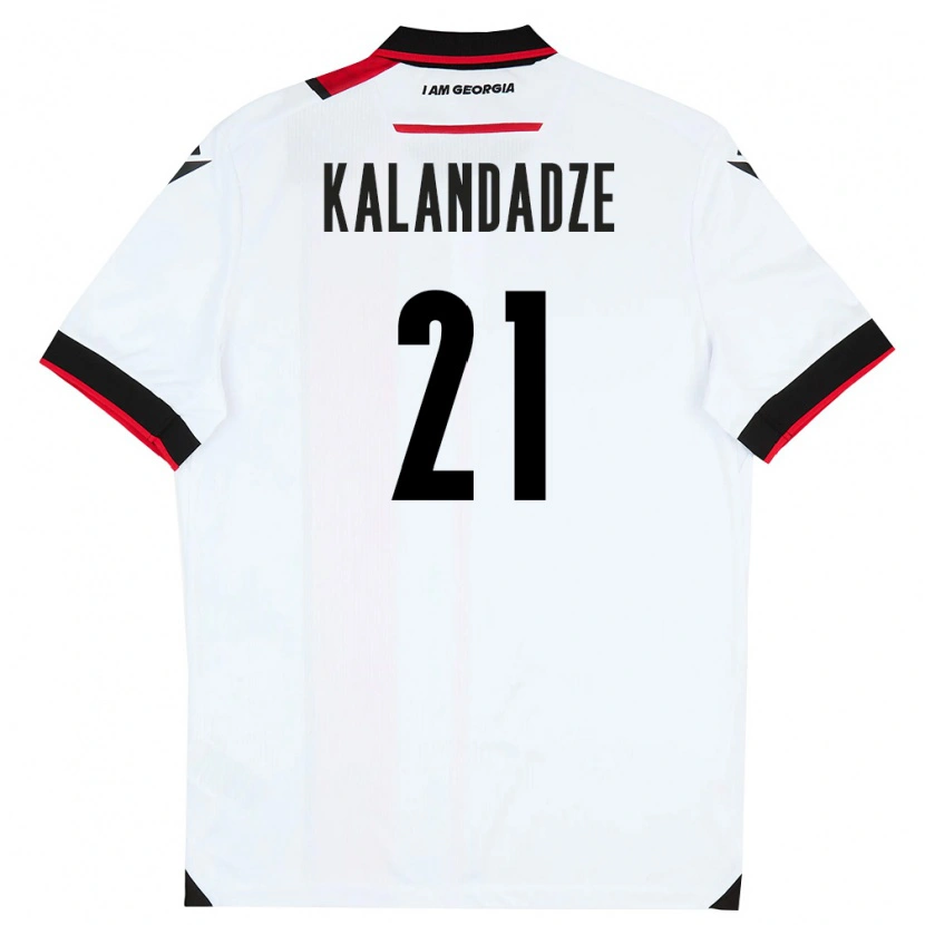 Danxen Mujer Camiseta Georgia Mariam Kalandadze #21 Blanco Negro Rojo 1ª Equipación 26-28 La Camisa México