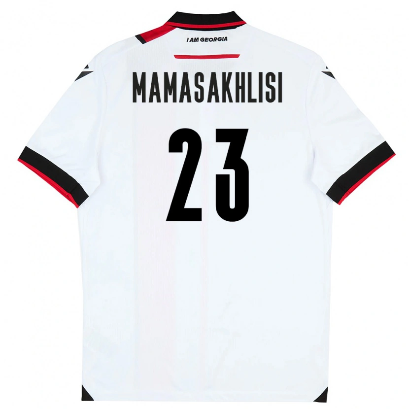 Danxen Mujer Camiseta Georgia Luka Mamasakhlisi #23 Blanco Negro Rojo 1ª Equipación 26-28 La Camisa México