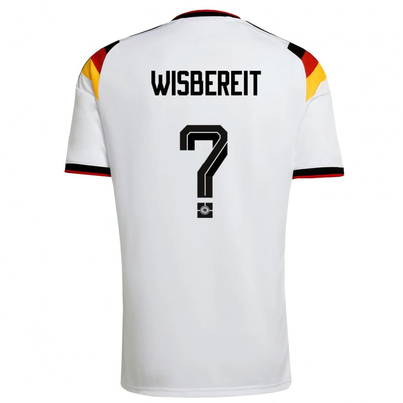 Danxen Mujer Camiseta Alemania Tom Wisbereit #0 Blanco Negro Rojo 1ª Equipación 26-28 La Camisa México