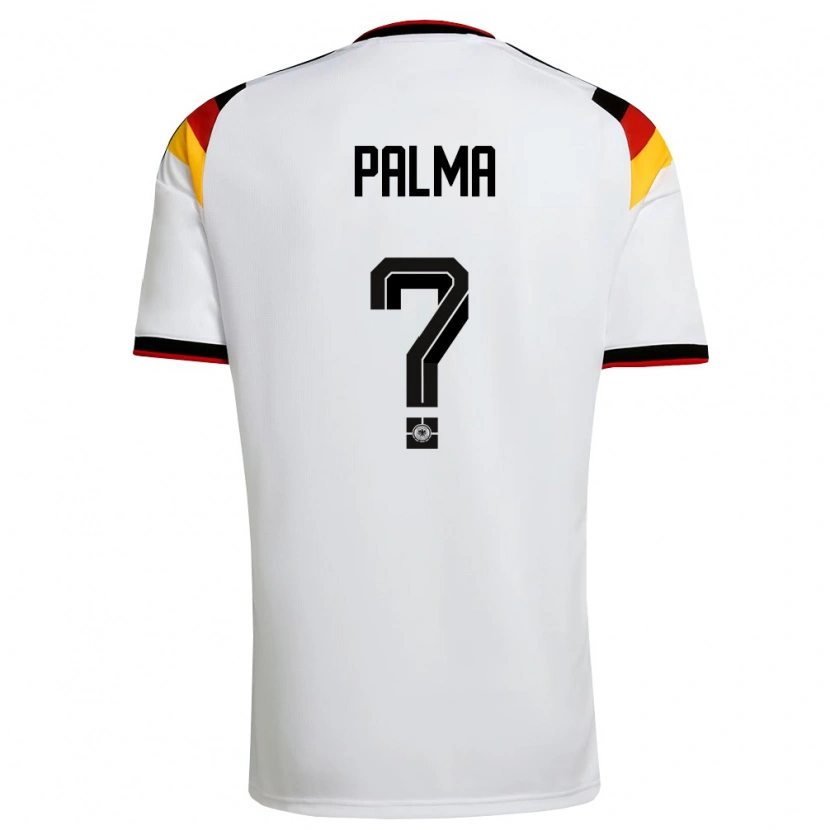 Danxen Mujer Camiseta Alemania Matteo Palma #0 Blanco Negro Rojo 1ª Equipación 26-28 La Camisa México