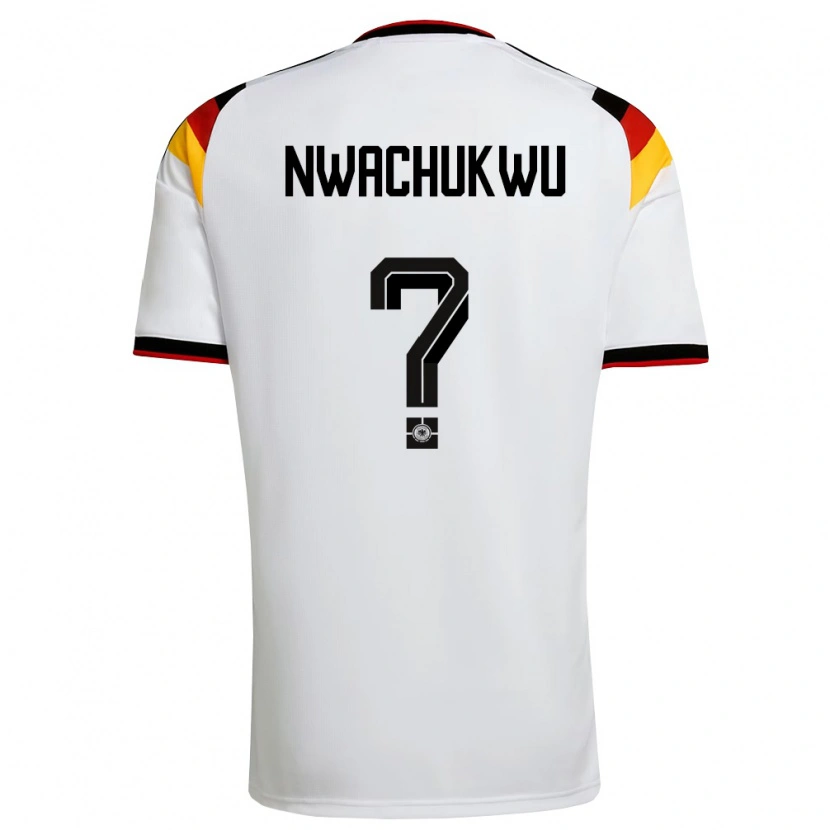 Danxen Mujer Camiseta Alemania Ben Nwachukwu #0 Blanco Negro Rojo 1ª Equipación 26-28 La Camisa México