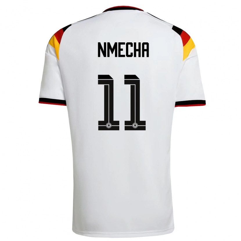 Danxen Mujer Camiseta Alemania Lukas Nmecha #11 Blanco Negro Rojo 1ª Equipación 26-28 La Camisa México