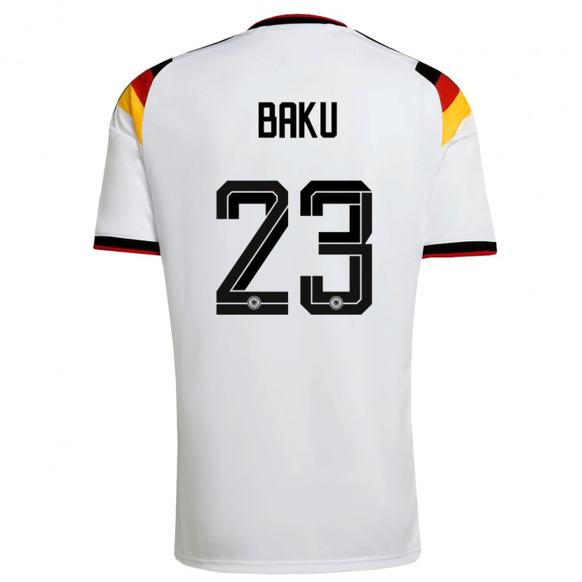 Danxen Mujer Camiseta Alemania Ridle Baku #23 Blanco Negro Rojo 1ª Equipación 26-28 La Camisa México