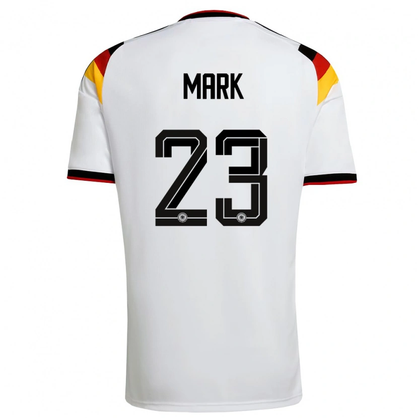Danxen Mujer Camiseta Alemania Felix Mark #23 Blanco Negro Rojo 1ª Equipación 26-28 La Camisa México