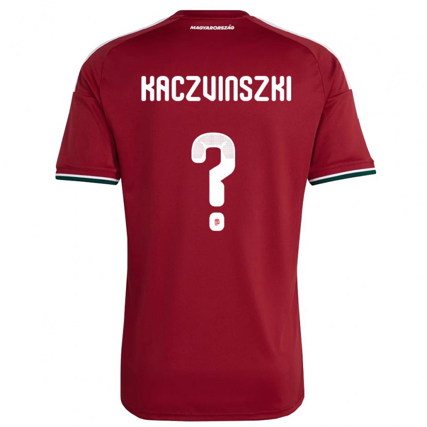 Danxen Mujer Camiseta Hungría Dominik Kaczvinszki #0 Rojo Blanco Verde 1ª Equipación 26-28 La Camisa México