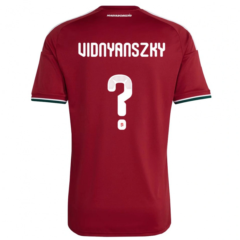 Danxen Mujer Camiseta Hungría Mátyás Vidnyánszky #0 Rojo Blanco Verde 1ª Equipación 26-28 La Camisa México