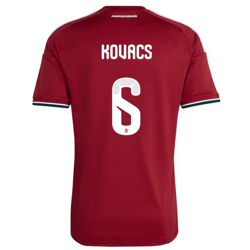 Danxen Mujer Camiseta Hungría Noel Kovács #6 Rojo Blanco Verde 1ª Equipación 26-28 La Camisa México