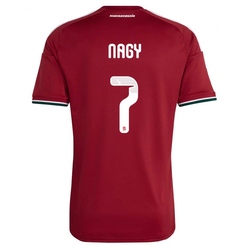 Danxen Mujer Camiseta Hungría Fanni Nagy #7 Rojo Blanco Verde 1ª Equipación 26-28 La Camisa México