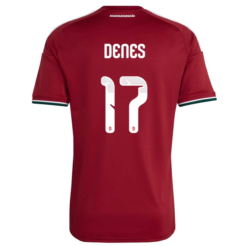 Danxen Mujer Camiseta Hungría Csanád Vilmos Dénes #17 Rojo Blanco Verde 1ª Equipación 26-28 La Camisa México