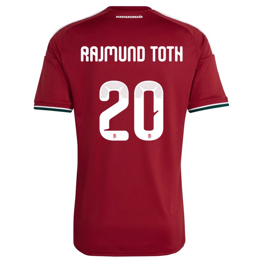 Danxen Mujer Camiseta Hungría Rajmund Tóth #20 Rojo Blanco Verde 1ª Equipación 26-28 La Camisa México