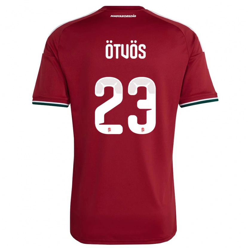 Danxen Mujer Camiseta Hungría Bence Ötvös #23 Rojo Blanco Verde 1ª Equipación 26-28 La Camisa México