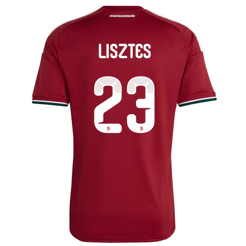 Danxen Mujer Camiseta Hungría Krisztián Lisztes #23 Rojo Blanco Verde 1ª Equipación 26-28 La Camisa México