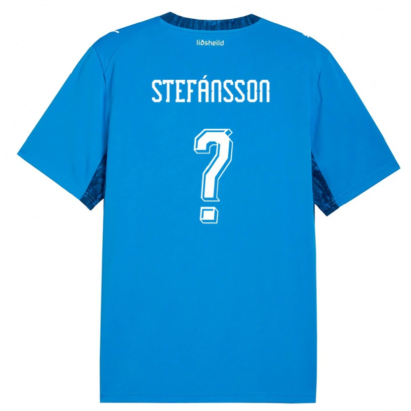 Danxen Mujer Camiseta Islandia Ómar Stefánsson #0 Azul Marino 1ª Equipación 26-28 La Camisa México