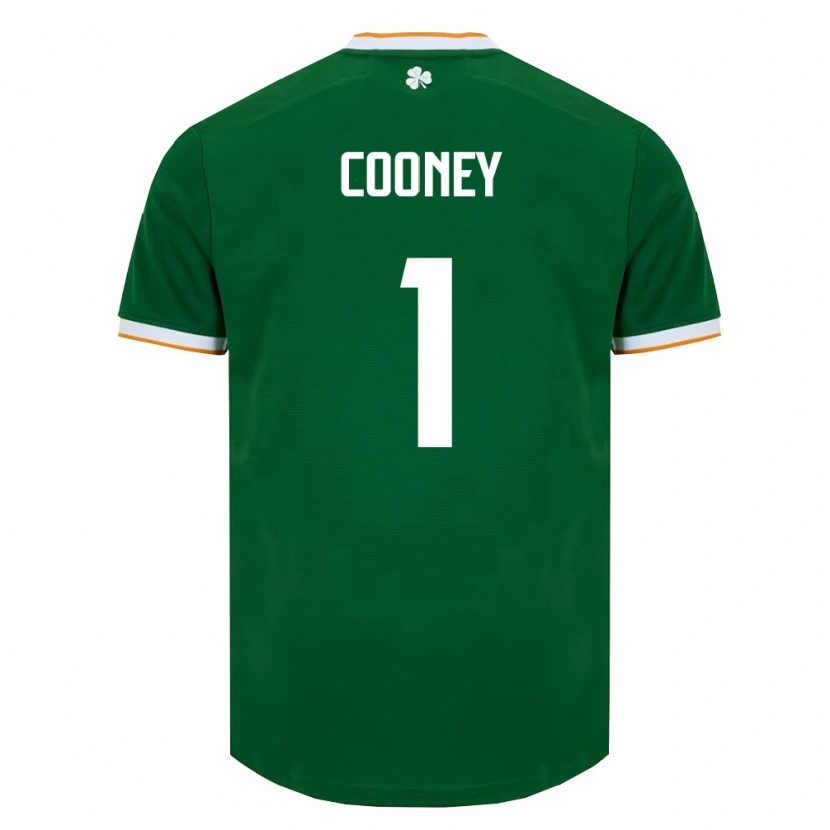 Danxen Mujer Camiseta Irlanda Oisin Cooney #1 Verde Oscuro Blanco 1ª Equipación 26-28 La Camisa México