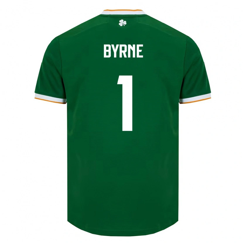 Danxen Mujer Camiseta Irlanda Reece Byrne #1 Verde Oscuro Blanco 1ª Equipación 26-28 La Camisa México