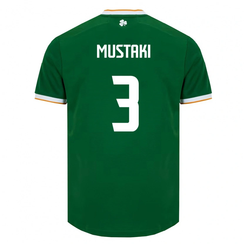 Danxen Mujer Camiseta Irlanda Chloe Mustaki #3 Verde Oscuro Blanco 1ª Equipación 26-28 La Camisa México