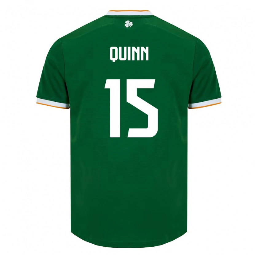 Danxen Mujer Camiseta Irlanda Lucy Quinn #15 Verde Oscuro Blanco 1ª Equipación 26-28 La Camisa México