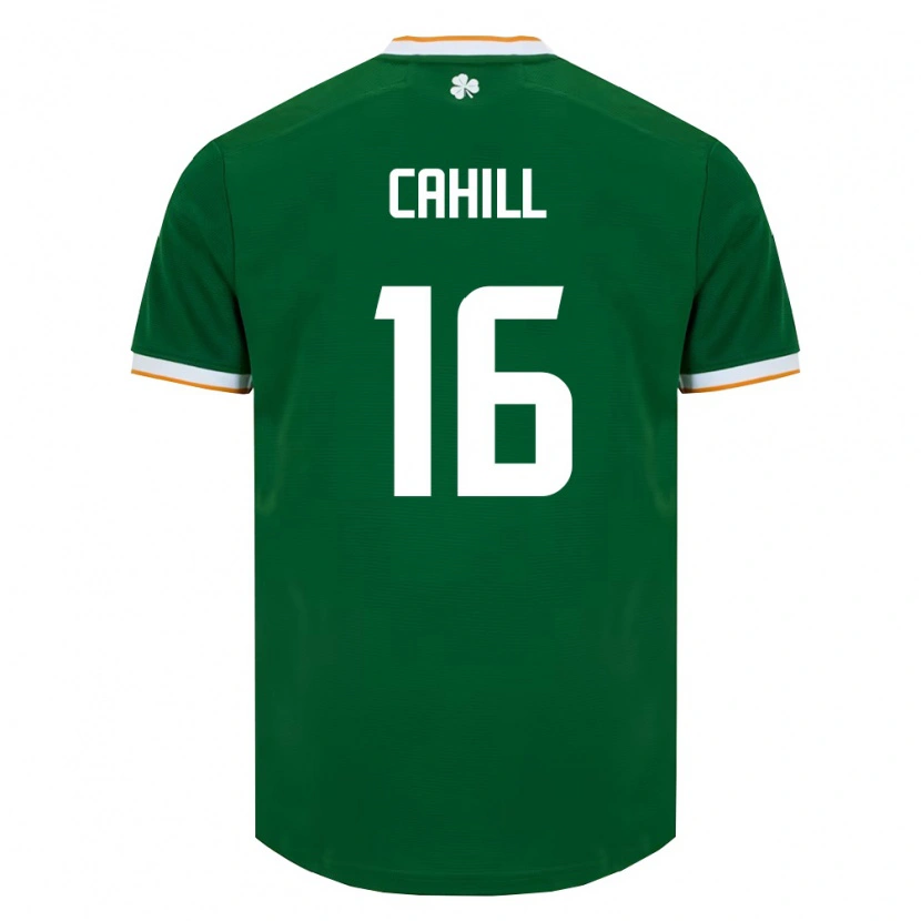 Danxen Mujer Camiseta Irlanda Killian Cahill #16 Verde Oscuro Blanco 1ª Equipación 26-28 La Camisa México