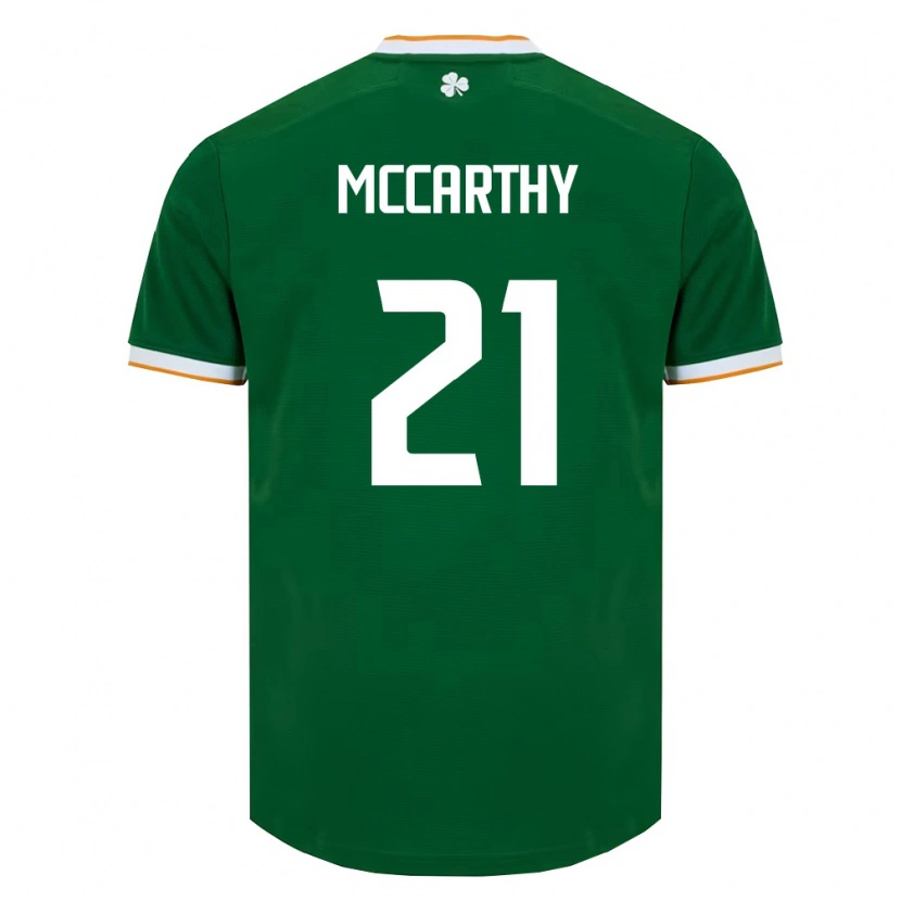 Danxen Mujer Camiseta Irlanda Cathal Mccarthy #21 Verde Oscuro Blanco 1ª Equipación 26-28 La Camisa México