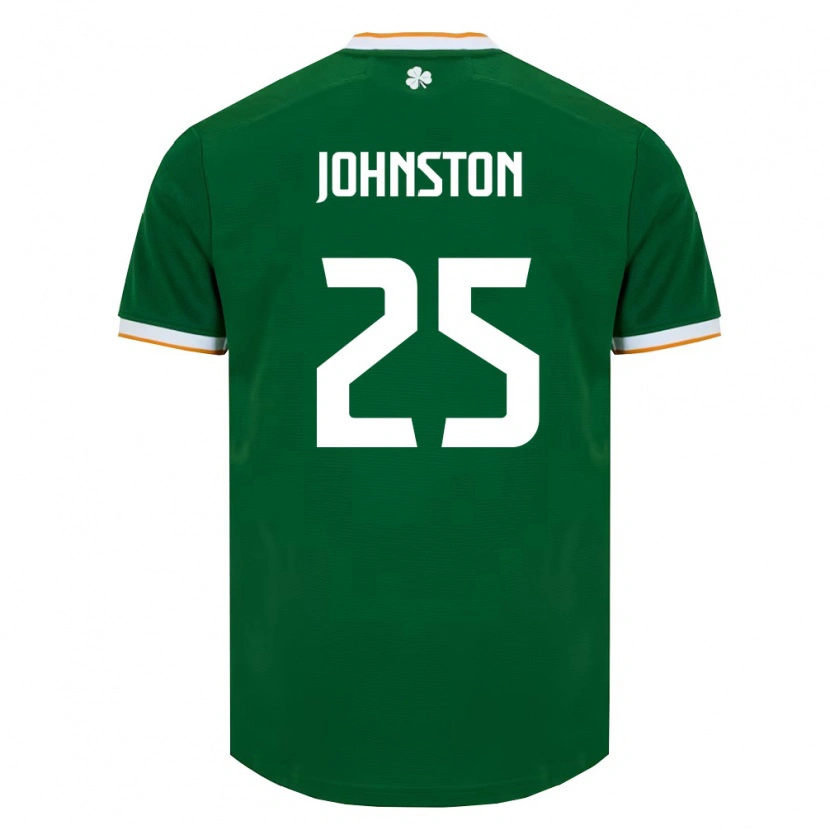 Danxen Mujer Camiseta Irlanda Mikey Johnston #25 Verde Oscuro Blanco 1ª Equipación 26-28 La Camisa México
