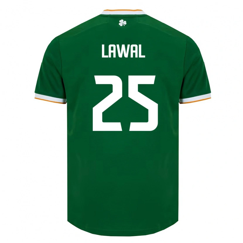 Danxen Mujer Camiseta Irlanda Bosun Lawal #25 Verde Oscuro Blanco 1ª Equipación 26-28 La Camisa México
