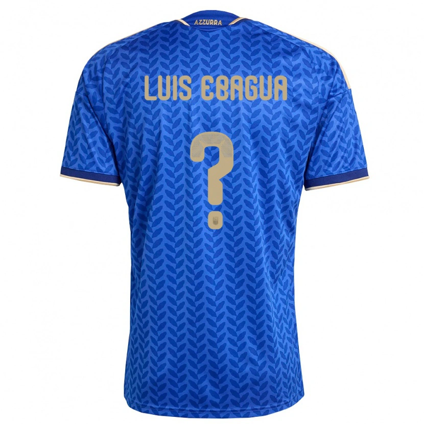 Danxen Mujer Camiseta Italia Sean Luis Ebagua #0 Azul Marino Oro 1ª Equipación 26-28 La Camisa México