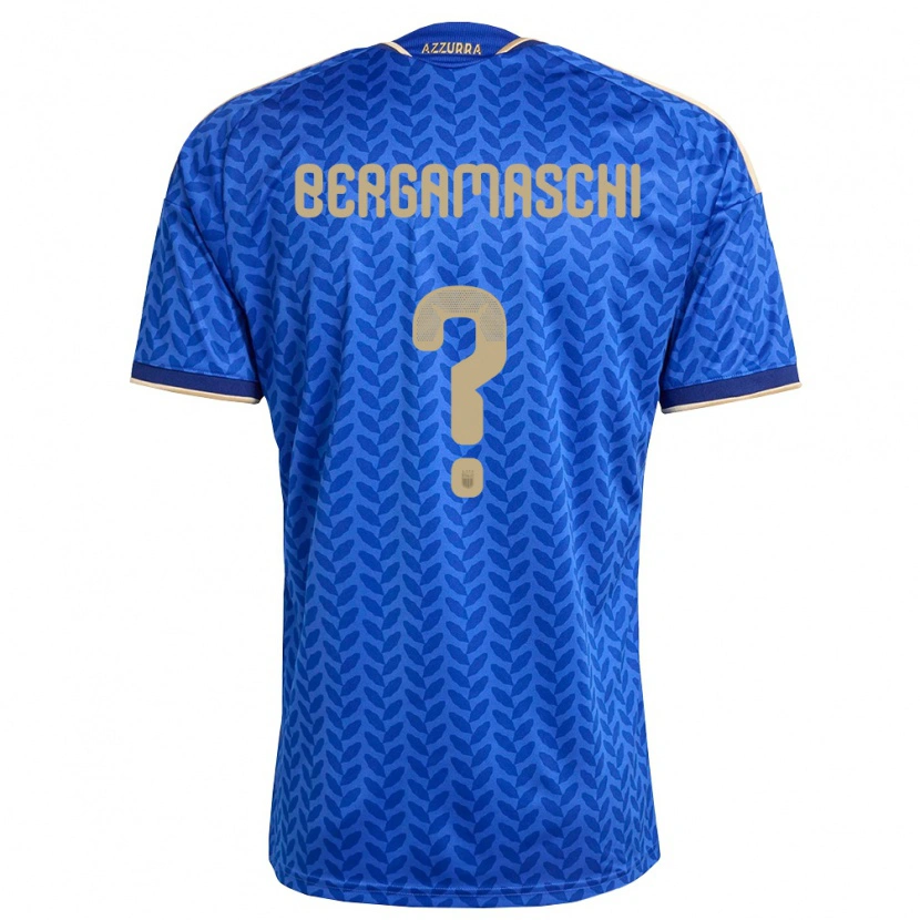 Danxen Mujer Camiseta Italia Valentina Bergamaschi #0 Azul Marino Oro 1ª Equipación 26-28 La Camisa México