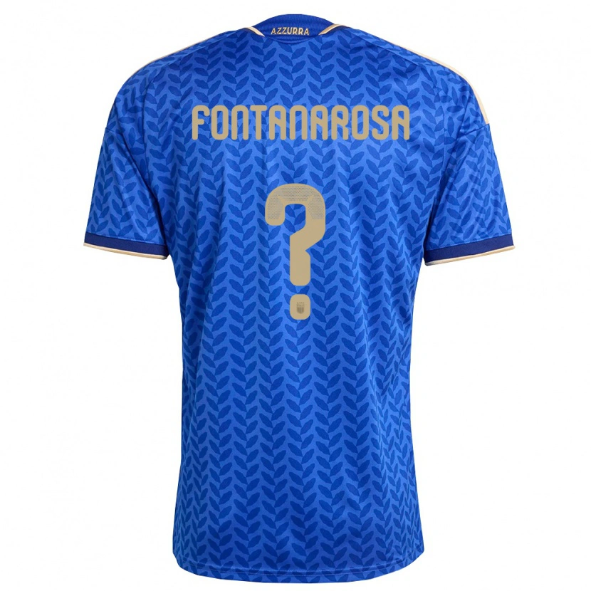Danxen Mujer Camiseta Italia Alessandro Fontanarosa #0 Azul Marino Oro 1ª Equipación 26-28 La Camisa México