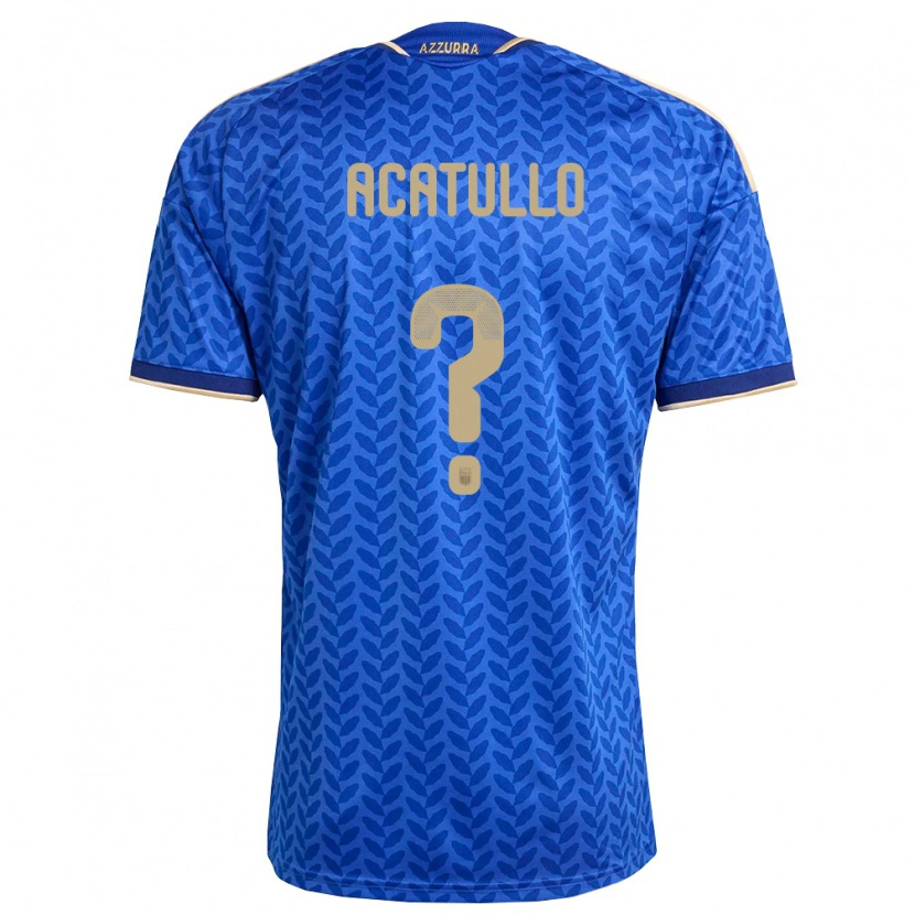Danxen Mujer Camiseta Italia Cristian Acatullo #0 Azul Marino Oro 1ª Equipación 26-28 La Camisa México