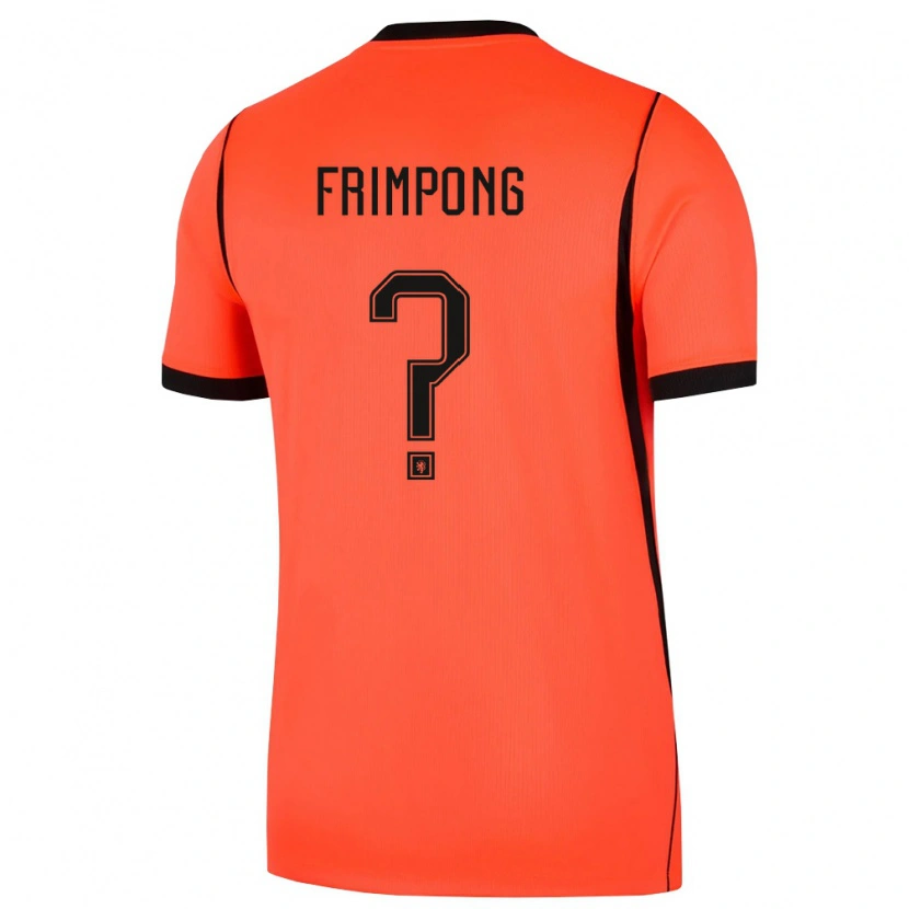 Danxen Mujer Camiseta Países Bajos Jeremie Frimpong #0 Naranja Negro 1ª Equipación 26-28 La Camisa México