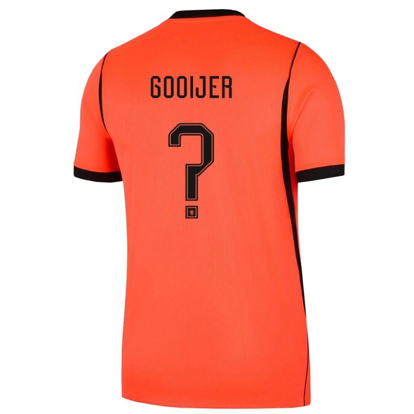 Danxen Mujer Camiseta Países Bajos Tristan Gooijer #0 Naranja Negro 1ª Equipación 26-28 La Camisa México