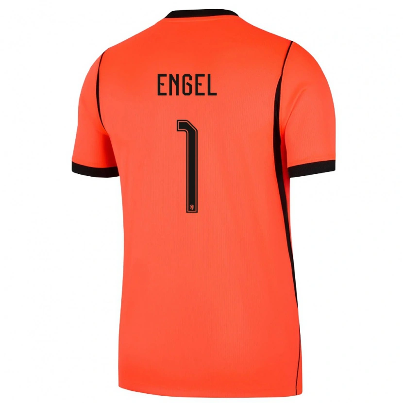 Danxen Mujer Camiseta Países Bajos Mark Engel #1 Naranja Negro 1ª Equipación 26-28 La Camisa México