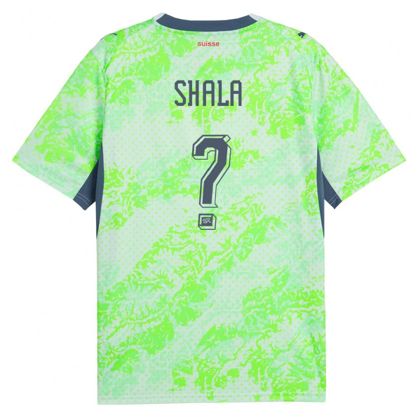 Danxen Mujer Camiseta Suiza Auron Shala #0 Verde Marino 2ª Equipación 26-28 La Camisa México