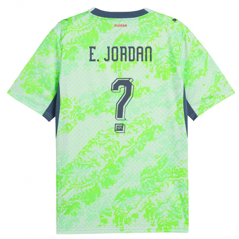 Danxen Mujer Camiseta Suiza Eliah Jordan #0 Verde Marino 2ª Equipación 26-28 La Camisa México