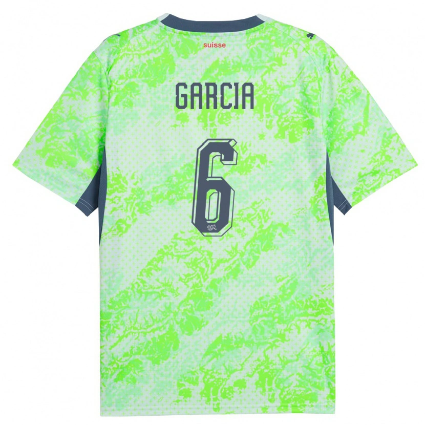 Danxen Mujer Camiseta Suiza Ulisses Garcia #6 Verde Marino 2ª Equipación 26-28 La Camisa México