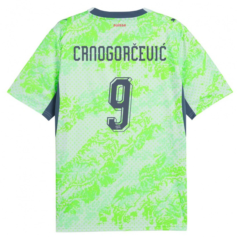 Danxen Mujer Camiseta Suiza Ana Maria Crnogorcevic #9 Verde Marino 2ª Equipación 26-28 La Camisa México