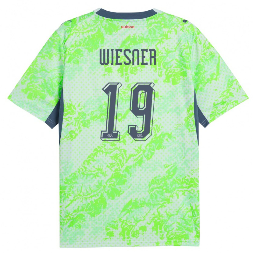 Danxen Mujer Camiseta Suiza Timo Wiesner #19 Verde Marino 2ª Equipación 26-28 La Camisa México