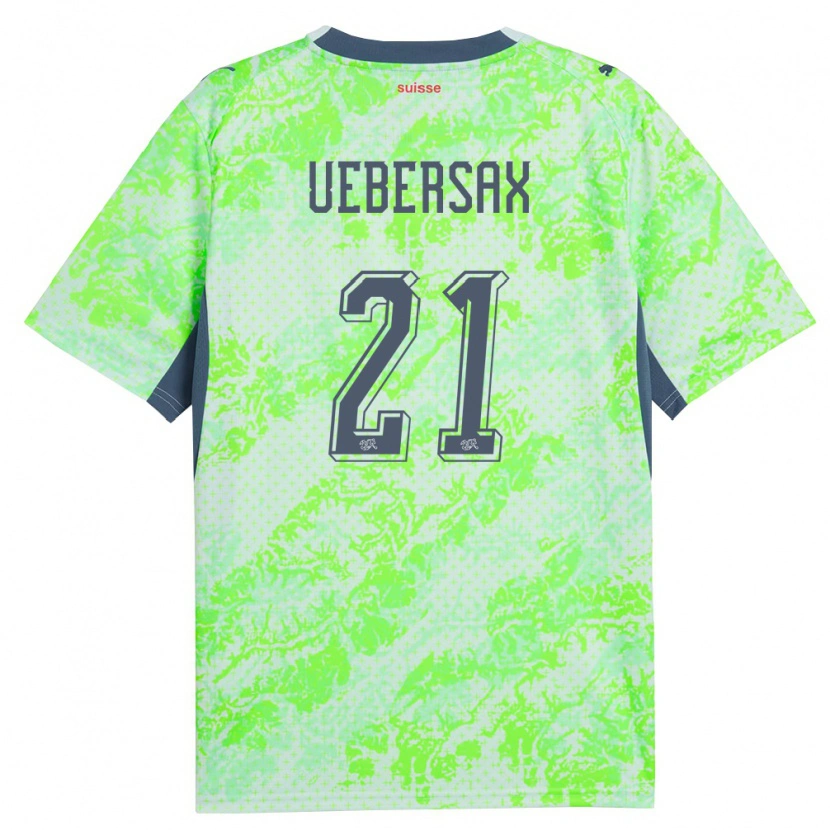 Danxen Mujer Camiseta Suiza Jan Uebersax #21 Verde Marino 2ª Equipación 26-28 La Camisa México